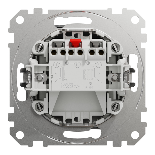 Выключатель одноклавишный Schneider Electric Sedna Design 10 А Алюминий (SDD113105)