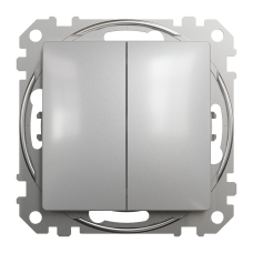 Выключатель одноклавишный Schneider Electric Sedna Design 10 А Алюминий (SDD113105)