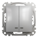 Вимикач одноклавішний Schneider Electric Sedna Design 10 А Матовий алюміній (SDD113105L)