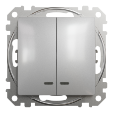 Выключатель одноклавишный Schneider Electric Sedna Design 10 А Алюминий (SDD113105L)