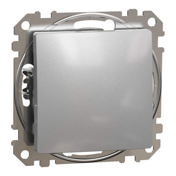 Выключатель одноклавишный перекрёстный Schneider Electric Sedna Design 10 А Алюминий (SDD113107)