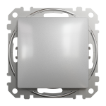 Выключатель одноклавишный перекрёстный Schneider Electric Sedna Design 10 А Матовый алюминий (SDD113107)