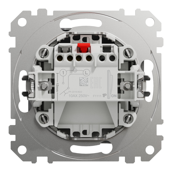 Кнопковий вимикач Schneider Electric Sedna Design Алюміній (SDD113111)