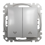 Кнопка для жалюзи Schneider Electric Sedna Design 10 А Матовый алюминий (SDD113114)
