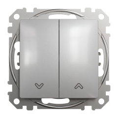 Кнопка для жалюзі Schneider Electric Sedna Design 10 А Алюміній (SDD113114)