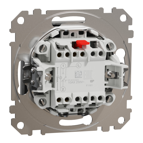 Кнопковий перемикач Schneider Electric Sedna Design 10 А Алюміній (SDD113116)