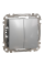 Двухклавишный кнопочный выключатель Schneider Electric Sedna Design 10 А Алюминий (SDD113118)