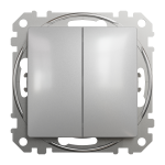 Двойная кнопка звонка Schneider Electric Sedna Design 10 А Матовый алюминий (SDD113118)