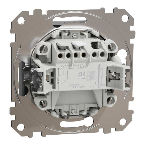 Карточный выключатель Schneider Electric Sedna Design 10 А Матовый алюминий (SDD113121)
