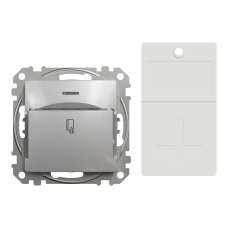 Карточный выключатель Schneider Electric Sedna Design 10 А Алюминий (SDD113121)