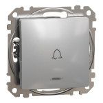 Кнопка дзвінка Schneider Electric Sedna Design 10 А Матовий алюміній (SDD113131L)