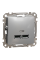 USB-розетка 2xA Schneider Electric Sedna Design 5 Вт Матовый алюминий (SDD113401)