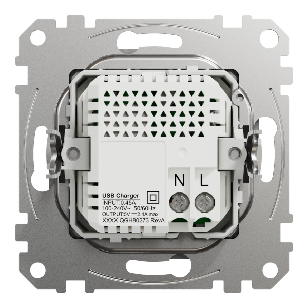 USB-розетка A+C Schneider Electric Sedna Design 12 Вт Матовый алюминий (SDD113402)