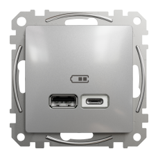 USB-розетка A+C Schneider Electric Sedna Design 12 Вт Алюминий (SDD113402)
