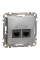 Компьютерная розетка RJ45 Cat5 UTP Schneider Electric Sedna Design 2-постовая Алюминий (SDD113452)