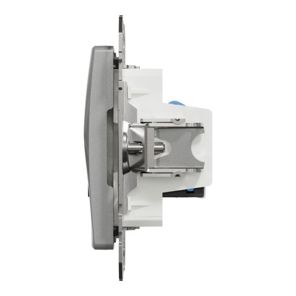 Компьютерная розетка RJ45 Cat6 UTP Schneider Electric Sedna Design 2-постовая Матовый алюминий (SDD113462)
