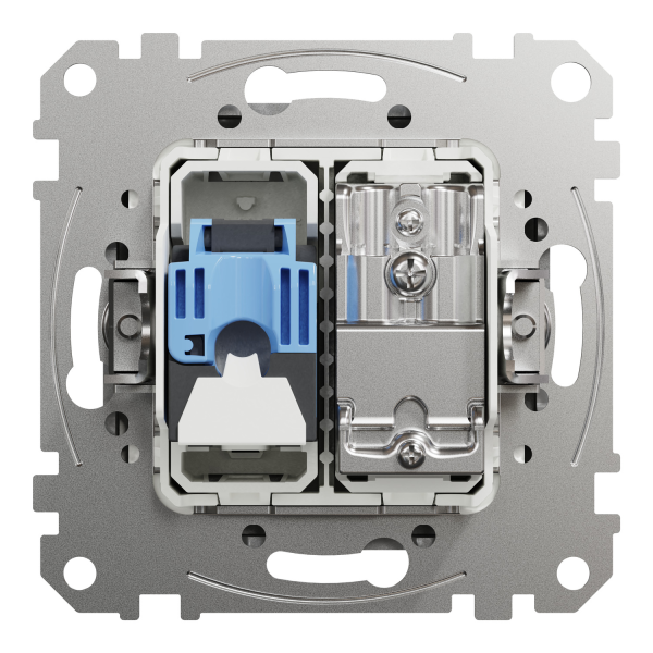 TV+RJ45 розетка Schneider Electric Sedna Design Алюминий (SDD113469T)