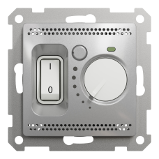 Термостат для тёплого пола Schneider Electric Sedna Design 16 А Алюминий (SDD113507)