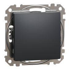 Выключатель одноклавишный Schneider Electric Sedna Design 10 А Чёрный (SDD114101)