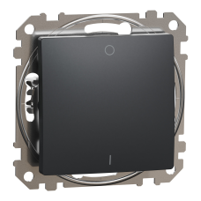Выключатель двухполюсный Schneider Electric Sedna Design 10 А Чёрный (SDD114102)