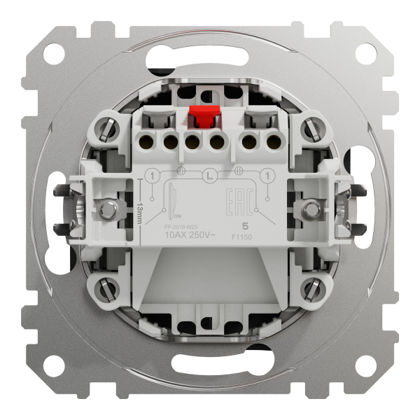 Вимикач двоклавішний Schneider Electric Sedna Design 10 А Чорний (SDD114105)