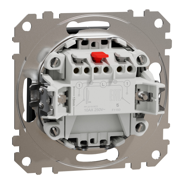 Вимикач двоклавішний Schneider Electric Sedna Design 10 А Чорний (SDD114105)