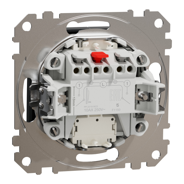 Выключатель одноклавишный Schneider Electric Sedna Design 10 А Чёрный (SDD114105L)