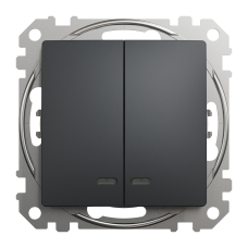 Выключатель одноклавишный Schneider Electric Sedna Design 10 А Чёрный (SDD114105L)