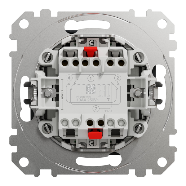 Выключатель одноклавишный перекрёстный Schneider Electric Sedna Design 10 А Чёрный (SDD114107L)