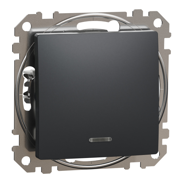 Выключатель одноклавишный перекрёстный Schneider Electric Sedna Design 10 А Чёрный (SDD114107L)