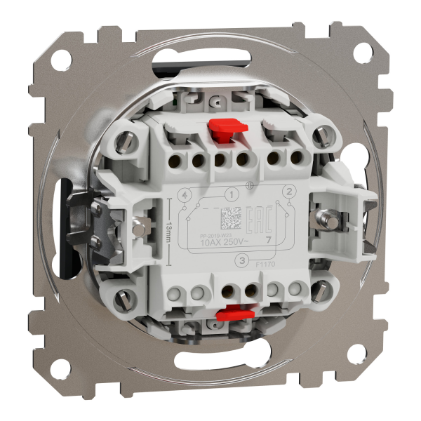 Выключатель одноклавишный перекрёстный Schneider Electric Sedna Design 10 А Чёрный (SDD114107L)