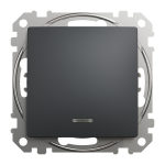 Выключатель одноклавишный перекрёстный Schneider Electric Sedna Design 10 А Чёрный (SDD114107L)