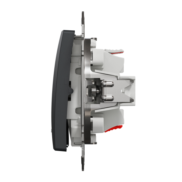 Выключатель одноклавишный перекрёстный Schneider Electric Sedna Design 10 А Чёрный (SDD114107L)