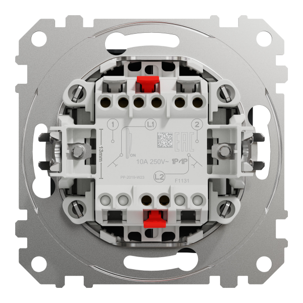 Кнопковий вимикач двоклавішний Schneider Electric Sedna Design 10 А Чорний (SDD114118)
