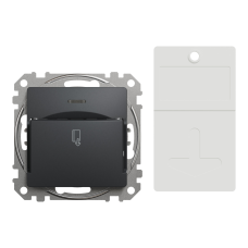 Карточный выключатель Schneider Electric Sedna Design 10 А Чёрный (SDD114121)