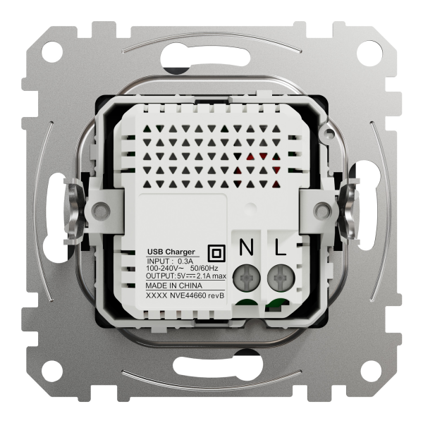 USB-розетка 2xA Schneider Electric Sedna Design 5 Вт Чёрный (SDD114401)