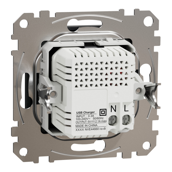 USB-розетка 2xA Schneider Electric Sedna Design 5 Вт Чёрный (SDD114401)