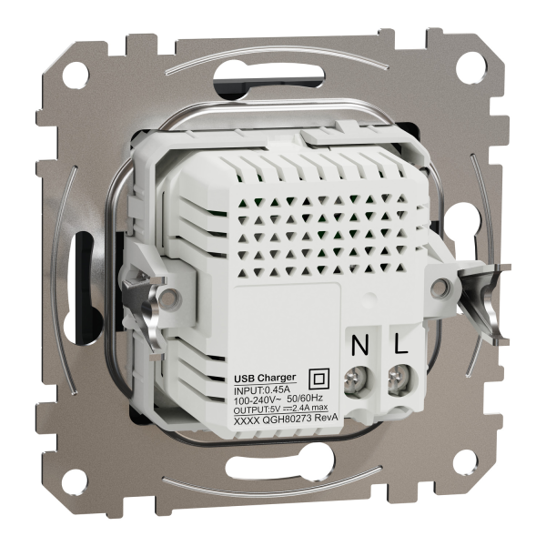 USB-розетка A+C Schneider Electric Sedna Design 12 Вт Чорний (SDD114402)