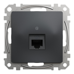 Комп'ютерна розетка RJ45 Cat5 UTP Schneider Electric Sedna Design Чорний (SDD114451)