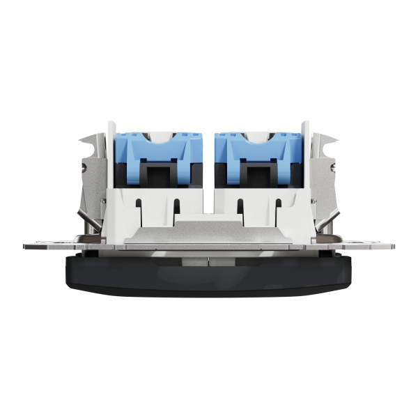 Комп'ютерна розетка RJ45 Cat6 UTP Schneider Electric Sedna Design 2-постова Чорний (SDD114462)