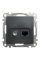 TV+RJ45 розетка Schneider Electric Sedna Design Чёрный (SDD114469T)