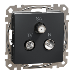 TV/SAT/R розетка Schneider Electric Sedna Design кінцева Чорний (SDD114481)