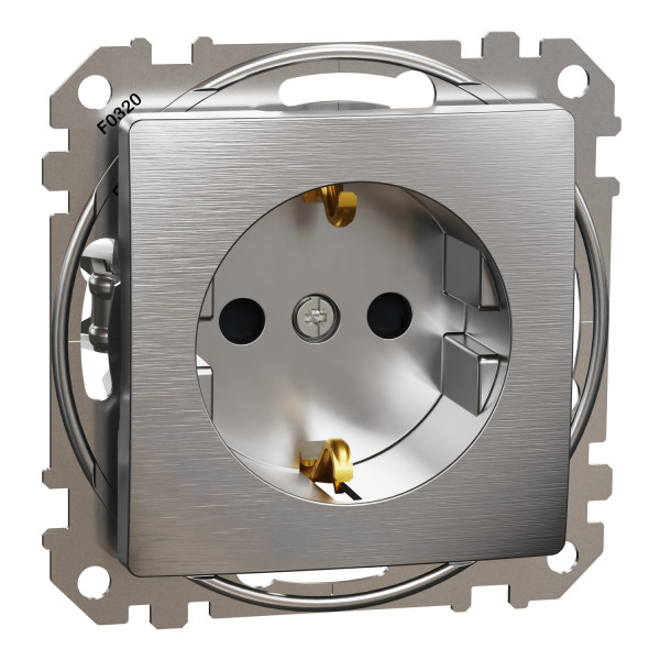 Розетка Schneider Electric Sedna Design 16 А Матовый алюминий (SDD170022U)