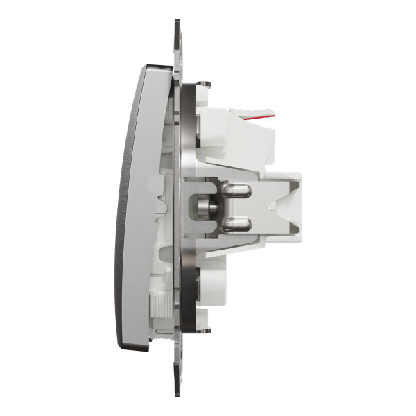 Выключатель одноклавишный Schneider Electric Sedna Elements 10 А Матовый алюминий (SDD170101U)