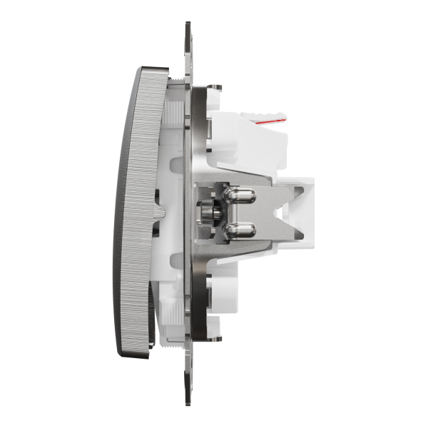 Вимикач двоклавішний Schneider Electric Sedna Elements 10 А Матовий алюміній (SDD170105)