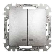 Выключатель одноклавишный Schneider Electric Sedna Design 10 А Алюминий (SDD170105L)