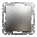 Выключатель одноклавишный проходной Schneider Electric Sedna Design 10 А Матовый алюминий (SDD170106U)