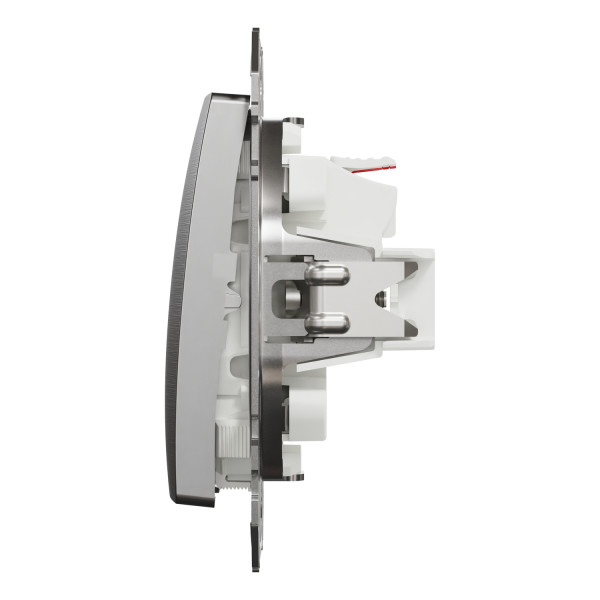 Кнопочный выключатель Schneider Electric Sedna Elements 10 А PRO Матовый алюминий (SDD170111U)