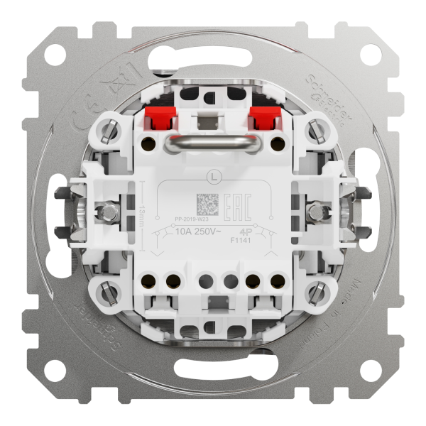 Кнопка для жалюзі Schneider Electric Sedna Elements Матовий алюміній (SDD170114)