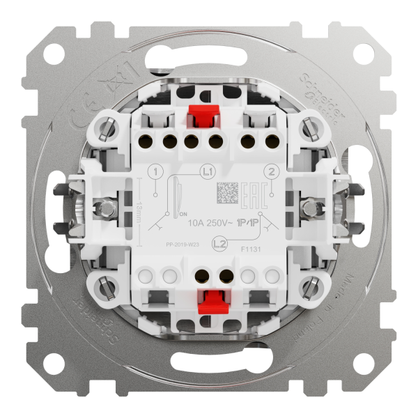Двойная кнопка звонка Schneider Electric Sedna Design 10 А Алюминий (SDD170118)